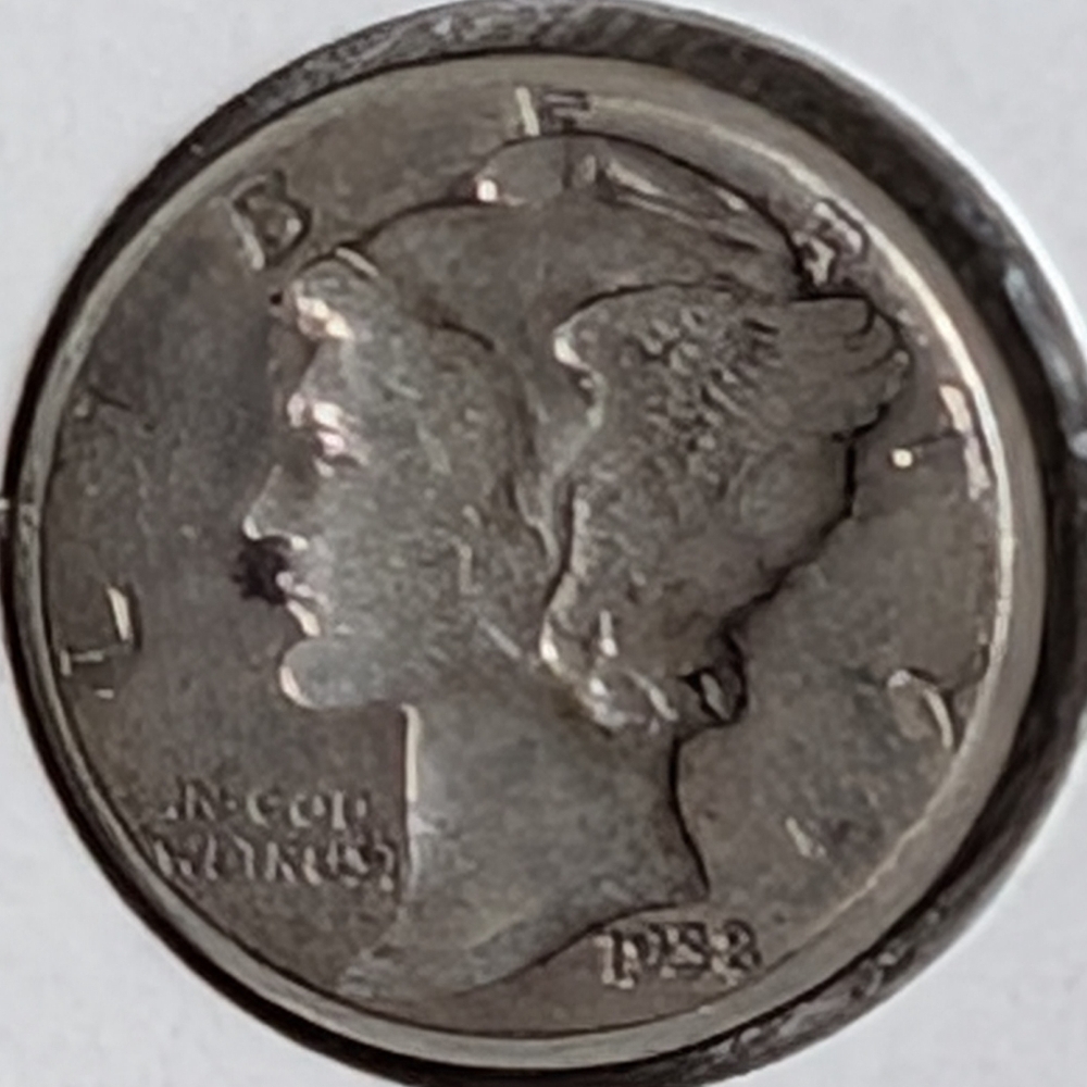 1938-D SILVER MERCURY DIME COIN